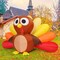 GOOSH 6.7 FT Long Thanksgiving Inflatables Turkey Baby with Built-in LEDs
